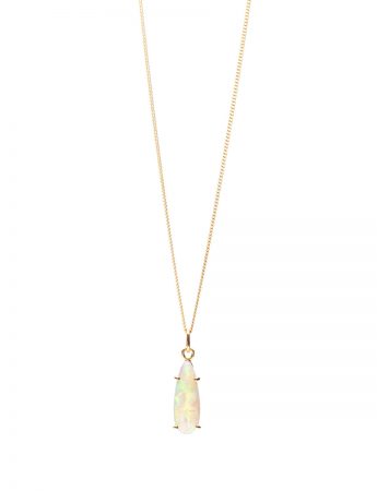 Teardrop Opal Pendant – Gold & Lightning Ridge Opal