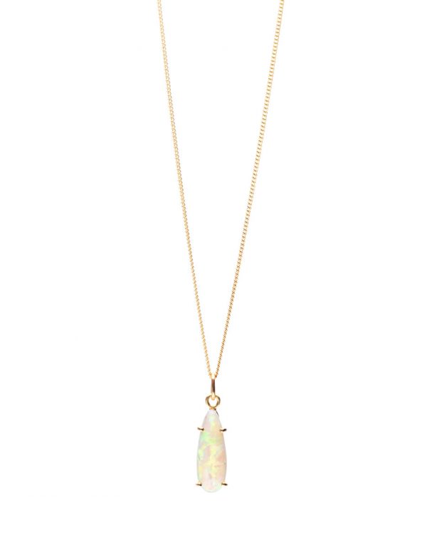 Teardrop Opal Pendant – Gold & Lightning Ridge Opal