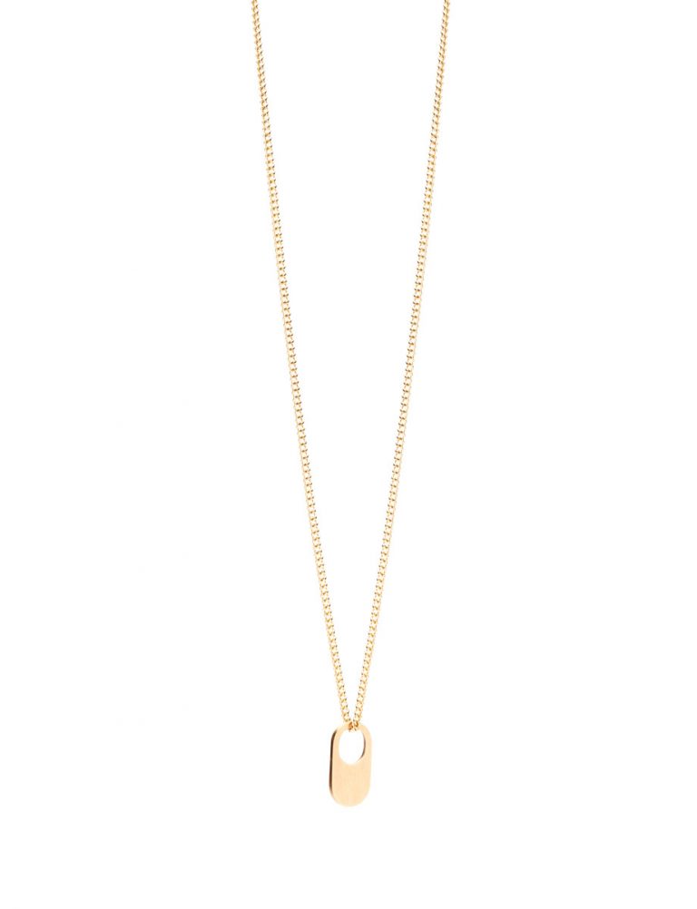 Small Bus Stop Pendant – Yellow Gold