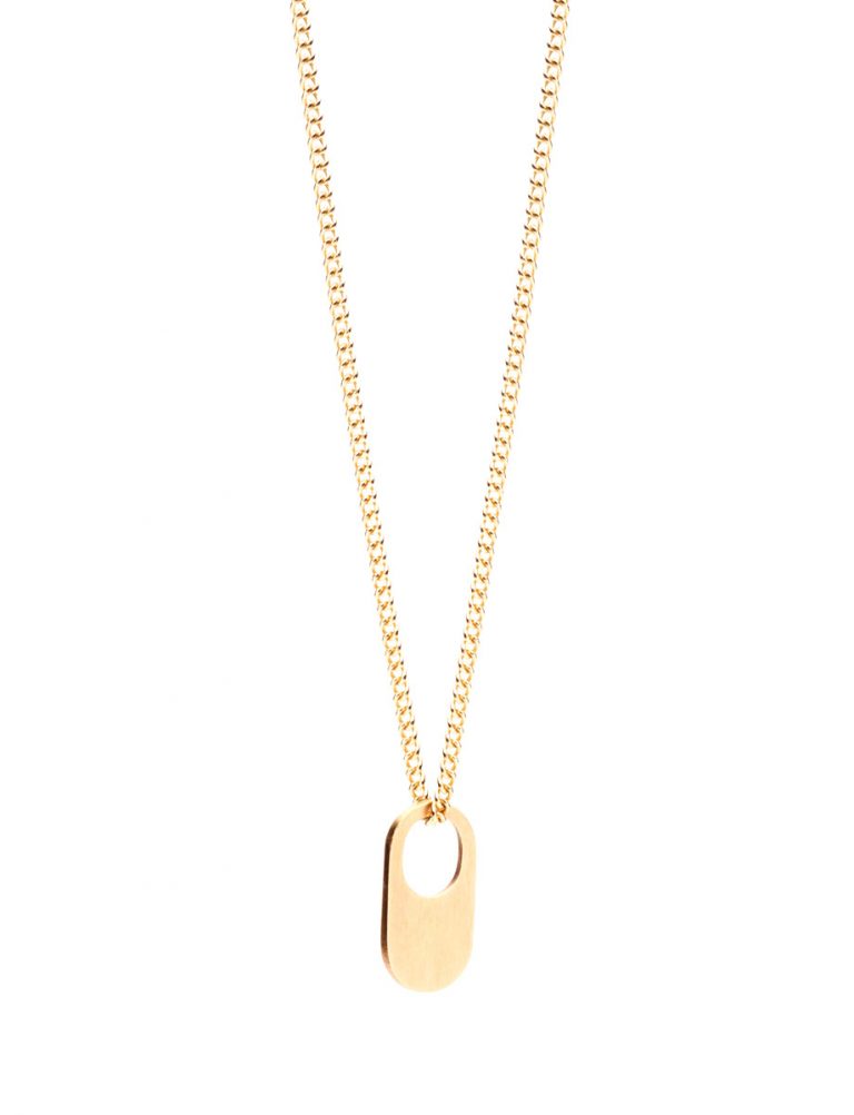 Small Bus Stop Pendant – Yellow Gold