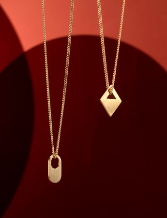 Small Tab Pendant – Yellow Gold