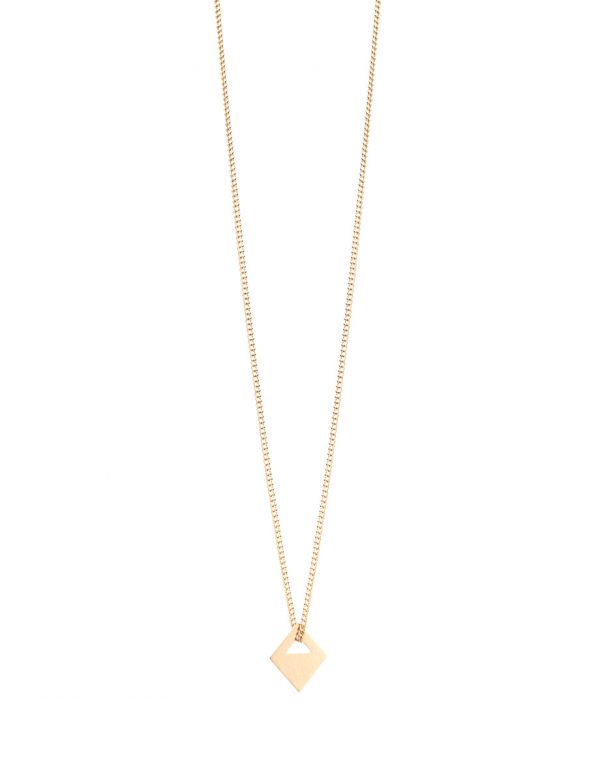 Small Tab Pendant – Yellow Gold