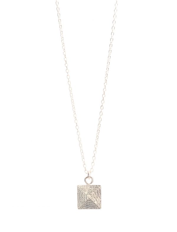 Pyramid Pedant Necklace – Silver
