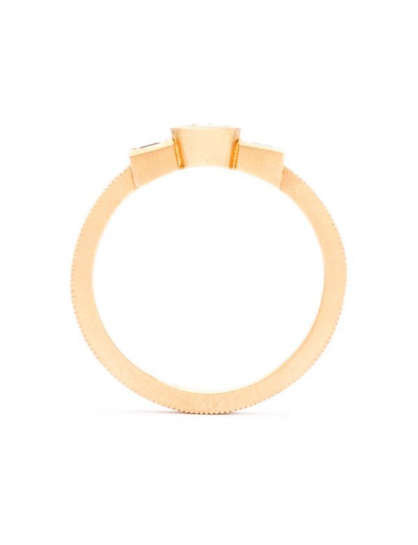 Atrium Ring – Yellow Gold, Diamond and Sapphire