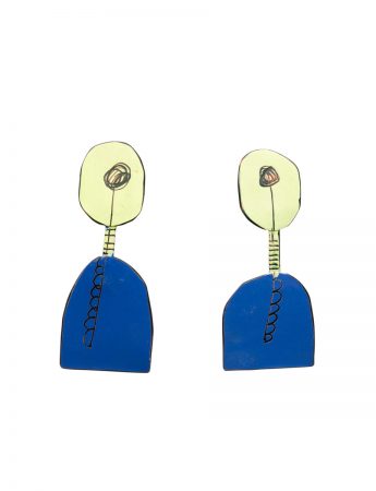 Cutlery Stud Earrings – Mint Green & Blue