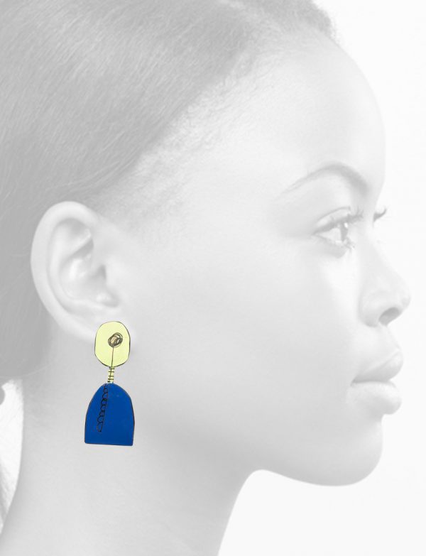 Cutlery Stud Earrings – Mint Green & Blue