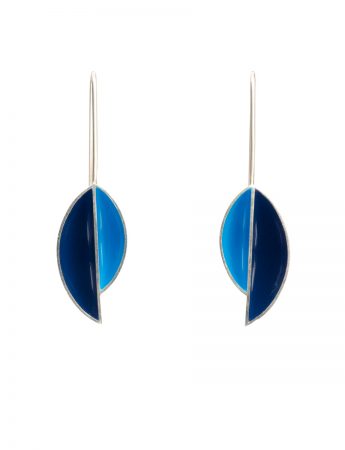 Uneven Pod Earrings – Blue