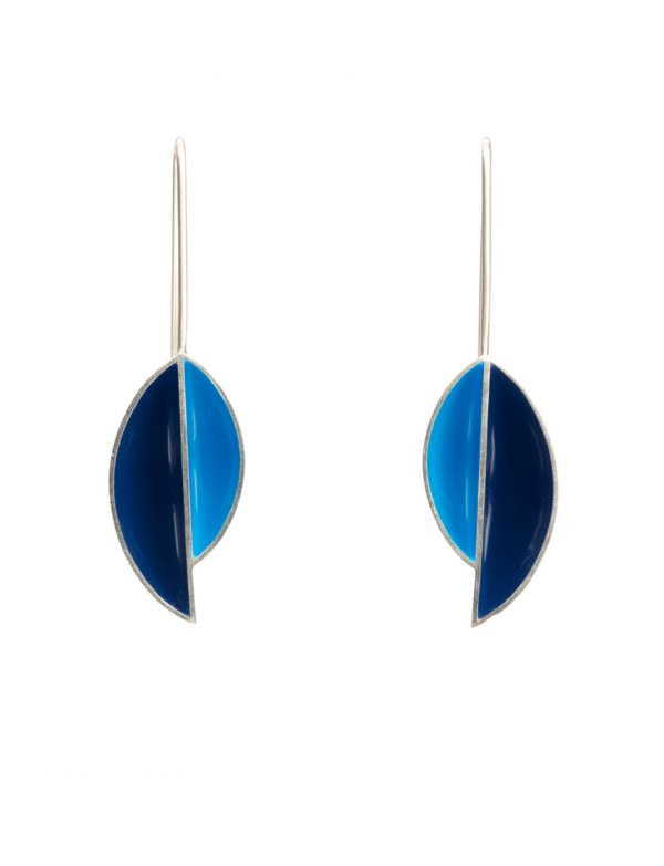 Uneven Pod Earrings – Blue