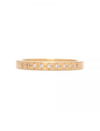 Square Wedding Ring – Gold & Diamond