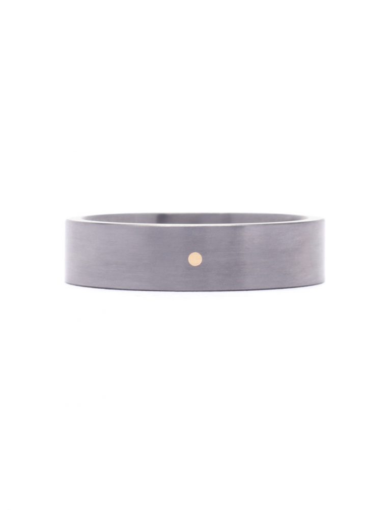 Circular Rivet Ring – Tantalum & Gold