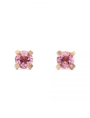 Melted Spider Studs – Pink Tourmaline