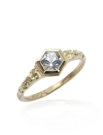 Earth Geometries Aquamarine Ring – Yellow Gold