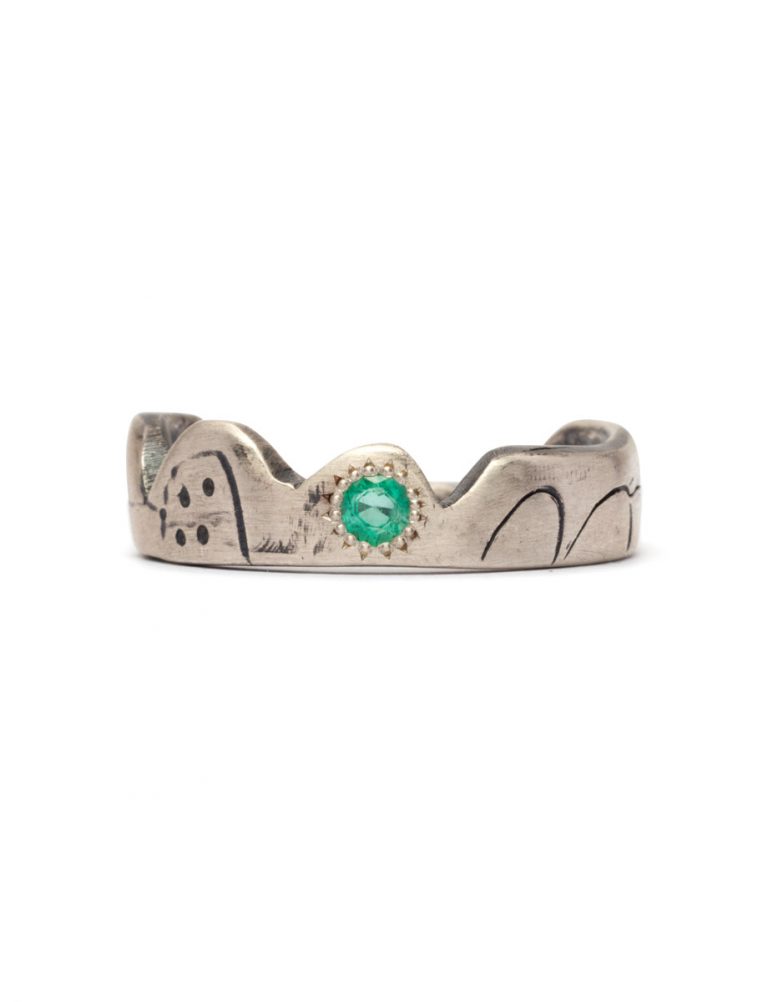 Look Down Hills Ring – Emerald