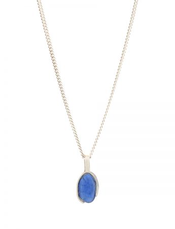 Small Beach Glass Pendant – Dark Blue