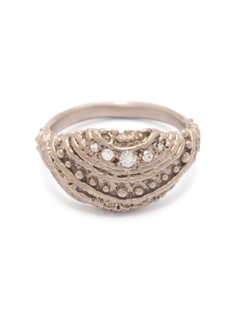 Field of Reeds Ring – White Gold & Diamonds