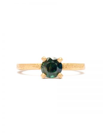 Newlyn Ring – Hand-Cut Green Sapphire