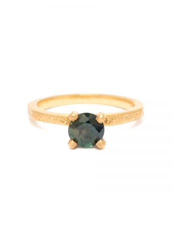 Newlyn Ring – Hand-Cut Green Sapphire