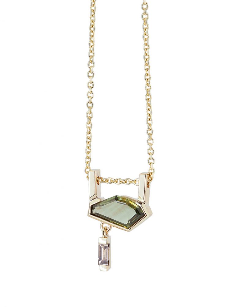 Agility Necklace – Green Sapphire & Diamond