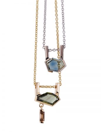 Agility Necklace – Green Sapphire & Diamond