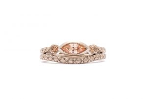 Quilted White Gold Ring Set