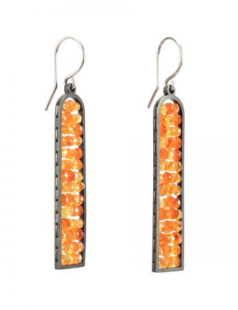 Narrow Arch Reef Earrings – Carnelian & Garnet