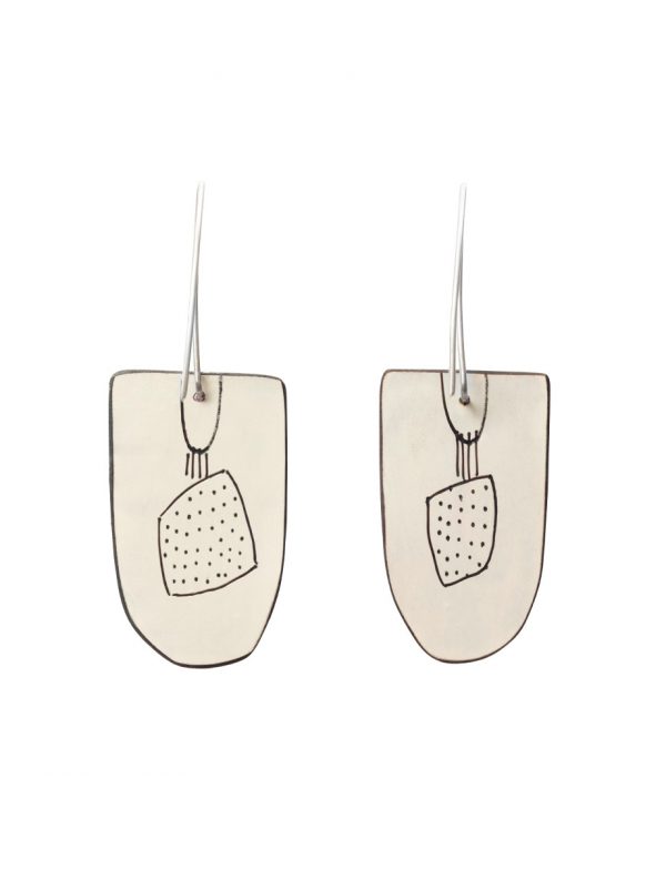 Apron Reversible Earrings – Yellow & Magenta