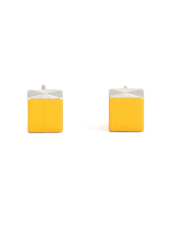Cubist Studs – Yellow Front