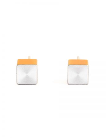 Cubist Stud Earrings – Yellow Side