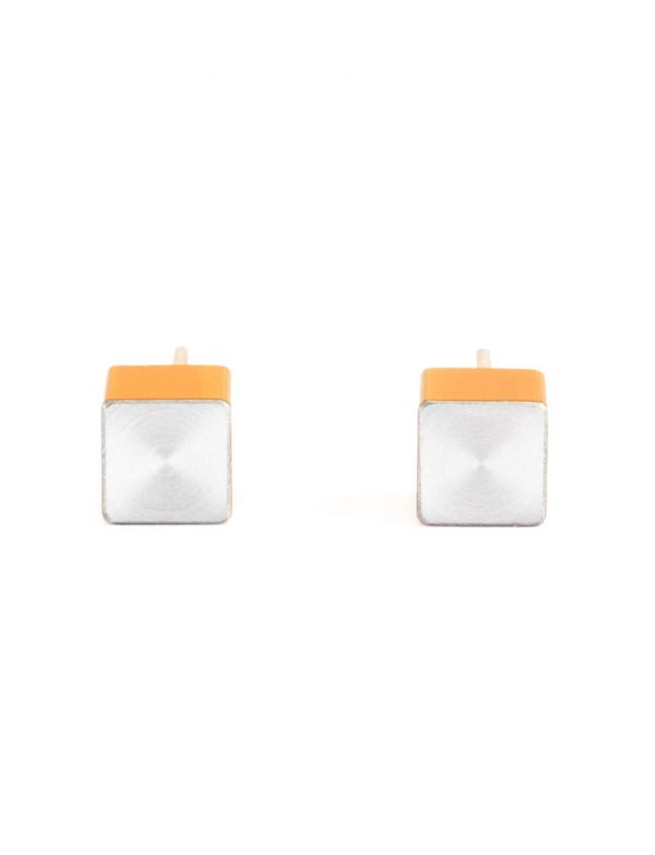 Cubist Stud Earrings – Yellow Side