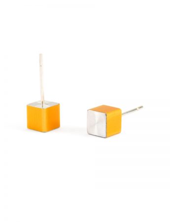 Cubist Stud Earrings – Yellow Side