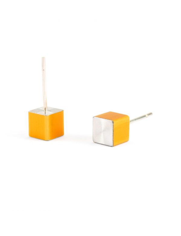 Cubist Stud Earrings – Yellow Side