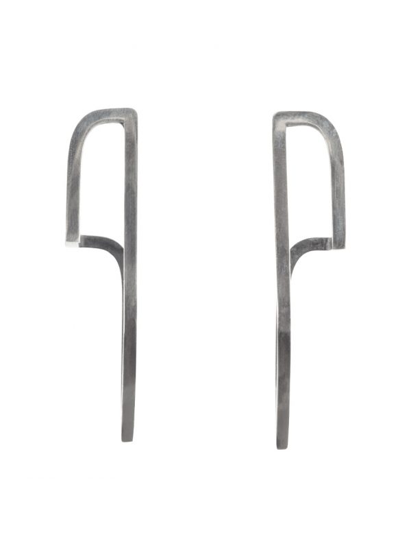 Continuum Arc Stud Earrings – Silver