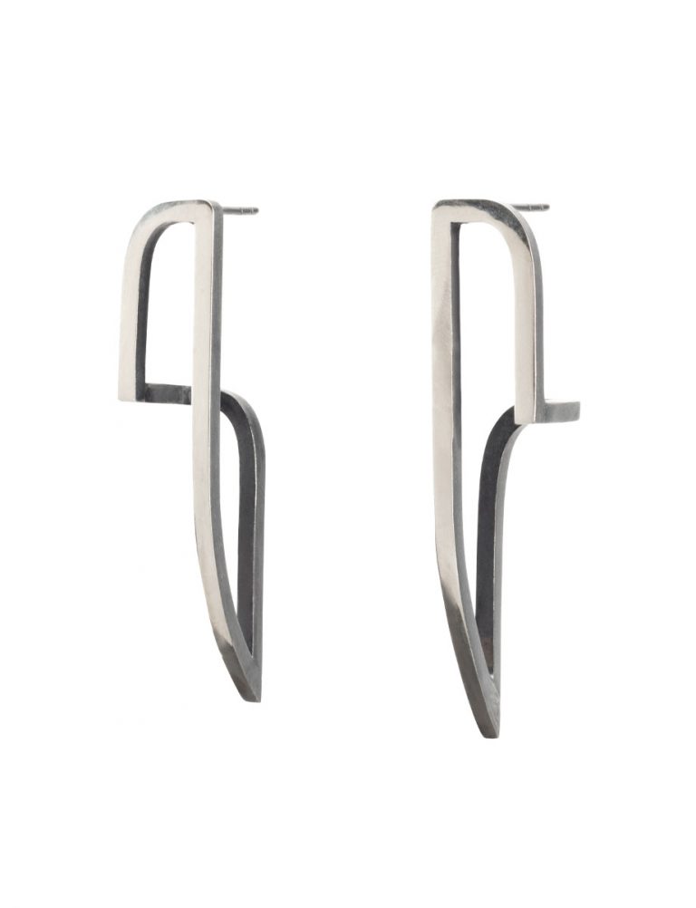 Continuum Arc Stud Earrings – Silver