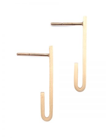 U-Bend Stud Earrings – Yellow Gold