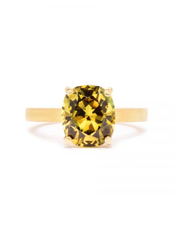 Four Claw Ring – Gold & Australian Yellow Sapphire