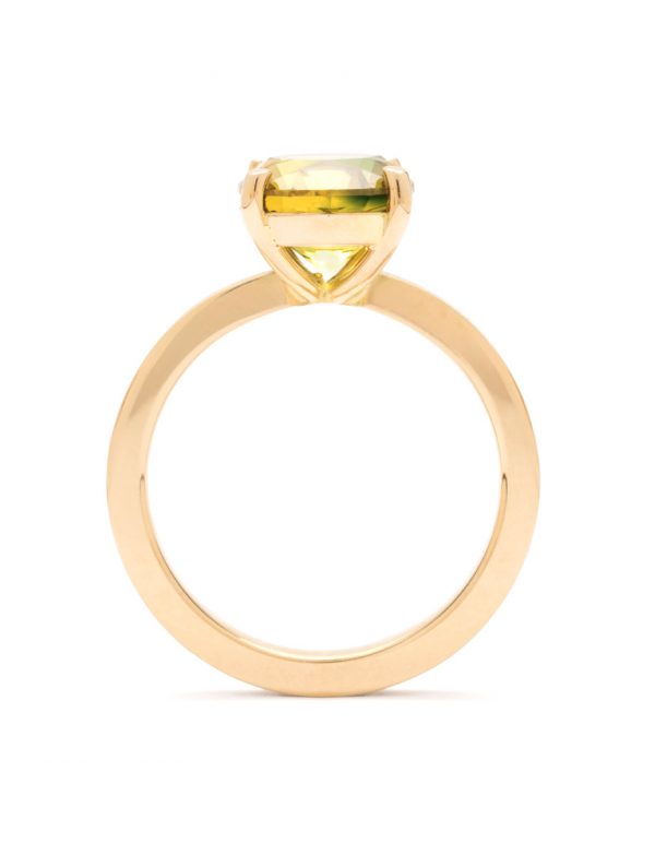 Four Claw Ring – Gold & Australian Yellow Sapphire