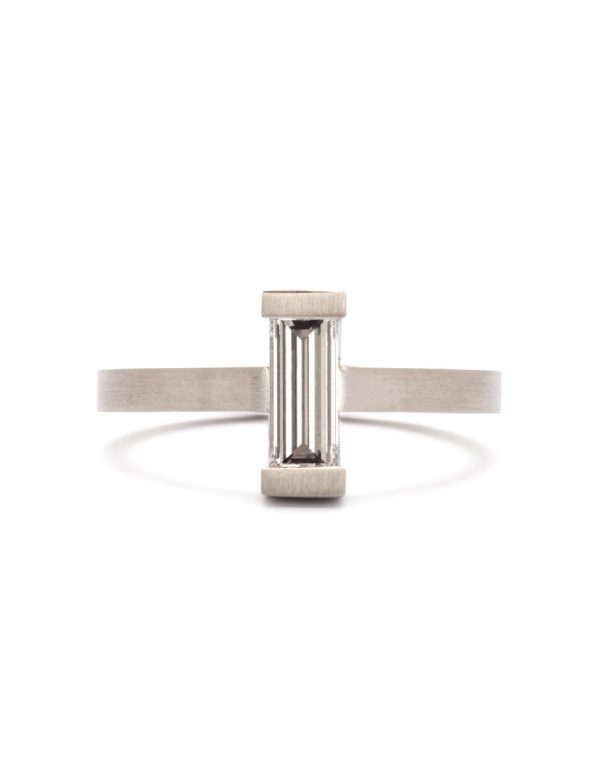 Falling Water Ring – Platinum & White Diamond