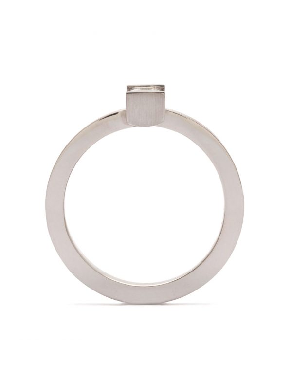 Falling Water Ring – Platinum & White Diamond