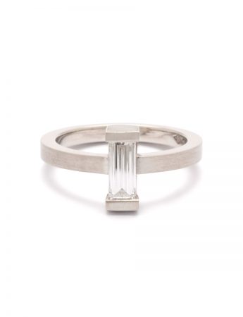 Falling Water Ring – Platinum & White Diamond
