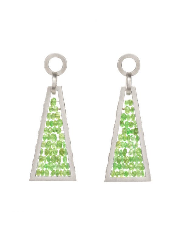 Rhea Stud Earrings – Silver & Tsavorite Garnet