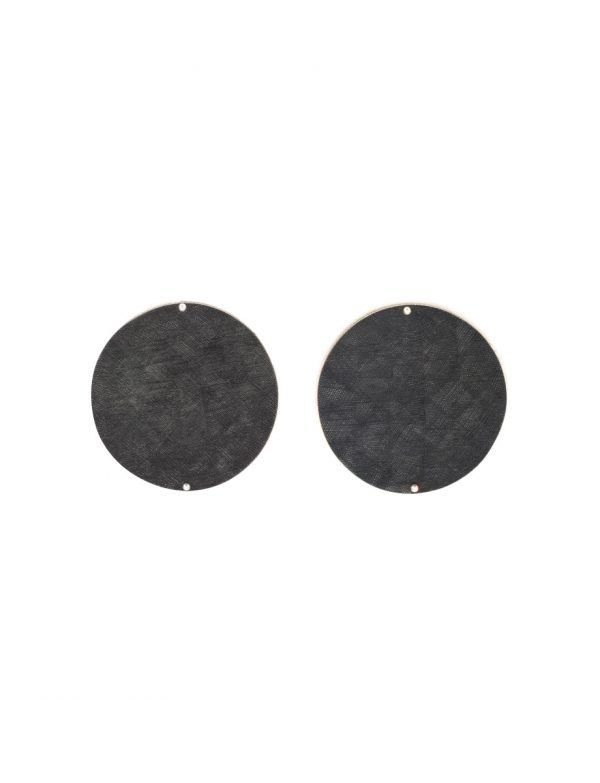 Big Blue Moon Disc Stud Earrings – Chiselled Steel