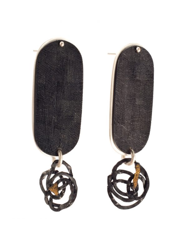Moonlight Down Under Stud Earrings – Gold Inlay