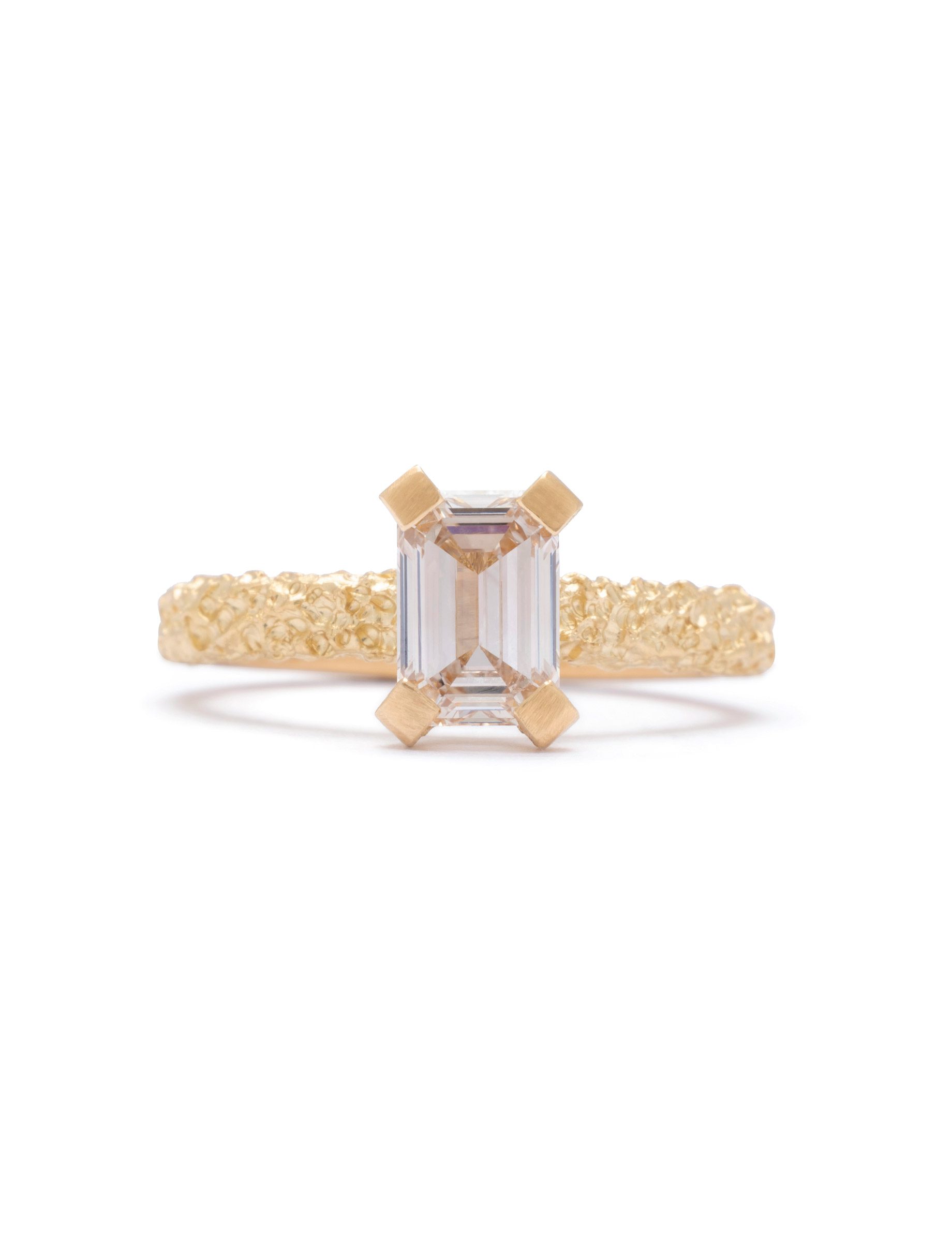 Latitude Ring – Yellow Gold & Champagne Diamond