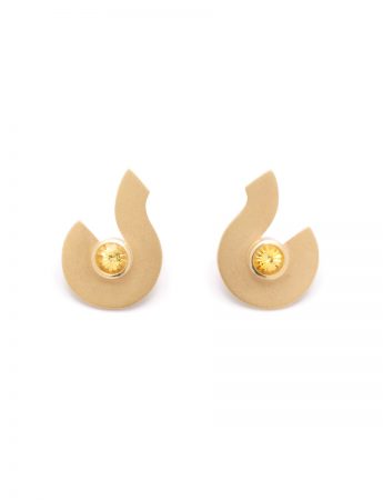 Supergraphic Earrings – Yellow Sapphire