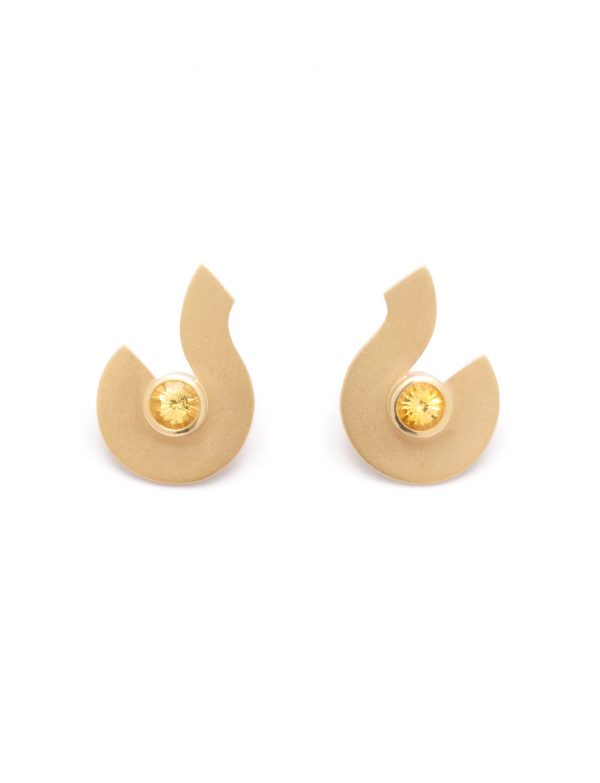 Supergraphic Earrings – Yellow Sapphire
