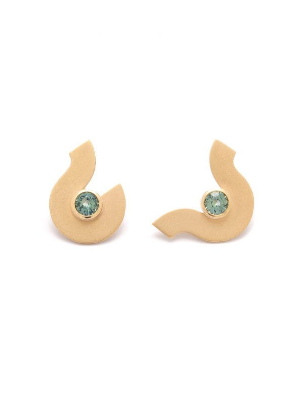 Supergraphic Earrings – Mint Green Sapphire