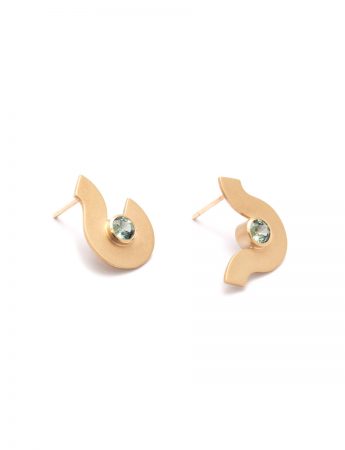 Supergraphic Earrings – Mint Green Sapphire