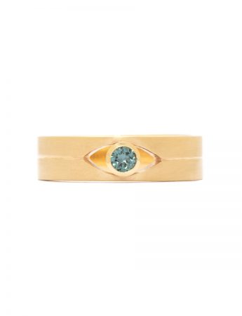 Iris Ring – Yellow Gold & Sapphire