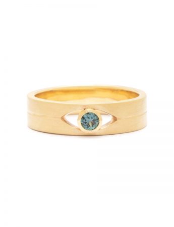 Iris Ring – Yellow Gold & Sapphire