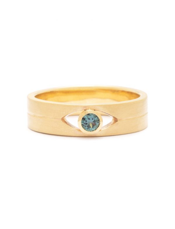 Iris Ring – Yellow Gold & Sapphire